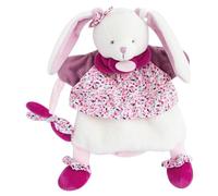 Doudou pupazzo di coniglio rosa 28 cm