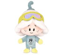 Doudou et Compagnie - Milano Cortina 2026 - Grande Peluche Ufficiale Sport FLO (Maschera da Sci) Morbidissima - Collezione Flo Olimpica - Amica delle Mascotte Tina & Milo - 30 cm-LI4558