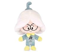 Doudou et Compagnie - Milano Cortina 2026 - Peluche Ufficiale Genius FLO (Occhiali) - Collezione Flo Olimpica - Mascotte Tina & Milo - Giochi Invernali - Morbidissima - 20 cm- LI4534