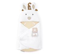 Doudou et Compagnie - Nido d'angelo accogliente coniglio HAPPY WILD - Materiale peluche beige e bianco -Per seggiolino auto, cosi, passeggino - bambino 0-6 mesi - 69 cm - regalo di nascita - DC4041