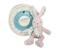 Doudou et Compagnie - Pantin Coniglio - Doudou Bio - Grigio - 25 cm - DOUDOU BOTANIC Bio - DC3969