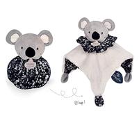 Doudou et Compagnie - Peluche Koala 3 in 1 reversibile: 1 peluche + 1 marionette= 1 piccola borsa per passeggiare - 25 cm - Collezione Piccoli Futés - Idea Regalo Nascita - Garanzia Doudou Perso