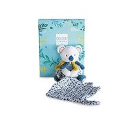 Doudou et Compagnie - Peluche Koala con fazzoletto stampato - Yoca le Koala - Blu - 15 cm - Confezione Regalo - Idea Regalo Nascita Ragazza o Ragazzo - Garanzia Doudou Perso - DC3667