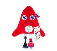 Doudou et Compagnie - Peluche Phryge Paralimpico 28 cm - Mascotte Ufficiale Jo Paris 2024 - Peluche Rosso dei Giochi Olimpici e Paralimpici - Berretto Frigio - 28 cm - JO2500