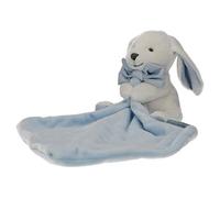 Doudou et Compagnie - Scatola con fiori e pupazzetto a forma di coniglio con fazzoletto di peluche, blu cielo, Codice dell’Articolo: DC3338