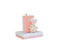 Doudou et Compagnie Unbekannt DC3498 RABBIT OF SUGAR Rose - Scatola protettiva per libretto sanitario + coperta, colore: Rosa