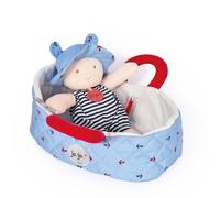 Doudou Jolijou Bambola in borsa da trasporto blu