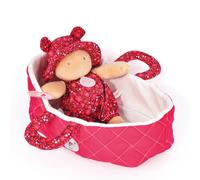 Doudou Jolijou bambola nella borsa da trasporto rosa 20 cm