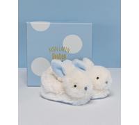Doudou set scarpine con sonagli Coniglio blu per bambini 0-6 mesi