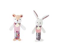 Doudou sonaglio con fischietto a forma di cerbiatta 17 cm