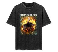 DOUDOUMAO Beast in Black from Hell with Love Men's Band T-Shirt Black 3XL