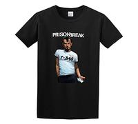 DOUDOUMAO Prison Break T-Bag Hipster Designer Personalise Assemble Handsome Simplicity Half Sleeve T-Shirt Black S