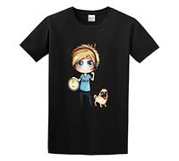 DOUDOUMAO Rilichibi Pewdiepie Retro Cool Distressed Atmosphere Punk T-Shirt Black S