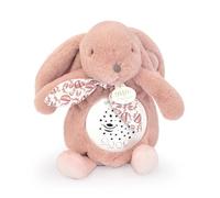 Doudouu et Compagnia - Luce notturna musicale coniglio rosa con proiezione di stelle - Peluche con melodie e luci lenitive - Compagno Notte Bambino - Idea Regalo Nascita - DC4200