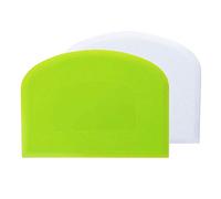 Dough Scraper card in silicone, set di spatole per torte, pizza, pane, utensili da cucina per pane, torte, appassionati di principianti, panettiere professionisti (bianco + verde)
