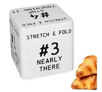 Dough Stage Tracker - Cube Shape Illustrated Guide, Fermentation Process Tool, Rise Indicator, Bread Baking Visual Aid, Yeast Activity Chart, Kitchen Reference | for Adults