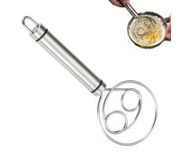 Dough Whisk - 7.5in Stainless Steel Multi Functional Baking Tool for Mixing | Heavy Duty with Metal Wire Design, Egg Cake Batter Pastry Dough Mixing for Home Cafe Bakery Kitchen Use