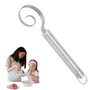 Dough Whisk, Manual Tool, 2.87x11.42in Stainless Steel, Thickened Design, Ergonomic Handle for Bread Making, Pizza Prep, Pastry Mixing, Home Baking, Kitchen Utensils, Dough Kneading