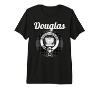 Douglas Clan Nome Scozzese Stemma Tartan Maglietta Premium