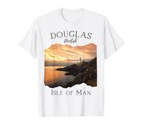 Douglas Isola di Man Souvenir Turismo Viaggi Famiglie Uomini Ragazzo Maglietta