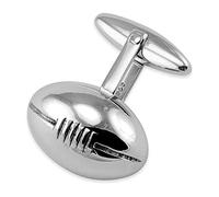 Douglas Pell - Gemelli a forma di palla da rugby in argento Sterling, con scatola