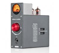 Douk Audio HiFi Preamplificatore Phono a Valvole 6CS6 per Giradischi con VU | Ingresso MM/MC, commutatore 1kΩ-10Ω, equalizzazione RIAA, ingresso AUX, VU meter, chassis in alluminio vintage per giradischi