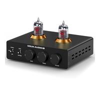 Douk Audio Preamplificatore Phono P7: ECC83 Tube Turntable Preamplificatore con uscita XLR bilanciata, filtro passa-alto, controllo bassi e acuti, bypass per giradischi MM, amplificatore, altoparlante