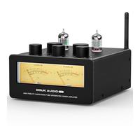 Douk Audio T6 PRO Amplificatore tubolare Bluetooth, 300 W x2 TPA3255, amplificatore stereo a 2 canali, Dual VU Meter & Super Bass, per sistemi Home Theater e HiFi (giallo)