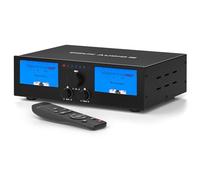 DoukAudio 600W Amplificatore a 2/4 canali: selettore altoparlanti 3-IN-2-OUT | Amplificatore digitale per DMP-A6 con doppio TPA3255 | Ingressi XLR RCA bilanciati | Bypass del tono | VU Meters |