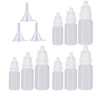Doukesh Flaconi Contagocce 10 ML,Flaconcini Contagocce con Imbuto,Flaconi Contagocce Vuoti Liquidi,Bottiglie Contagocce in Plastica Bottiglie Vuote per Liquidi,Oli
