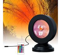 Doukesh Sunset Lamp,Lampada Tramonto,16 Colori Lampada Proiettore Tramonto,Luce del Tramonto,USB Notturna Calda del Tramonto,Romantica Lampada a Proiezione RGB con Controllo Remoto