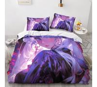 DOUKI anime e manga- Set Copripiumino Per Letto Matrimoniale Con Federe in Microfibra Ultra Morbida Con Stampa 3D Anime,3 Pezzi FantasyDouble（200x200cm）