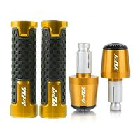 DOUKI Moto 7/8 ''22 Millimetri Manopole Manopole Manubrio Grip estremità Spina per Y&AMAHA YZFR1 R1M R1S YZF R1 1998-2021 2014 2013 2012 2011 (Color : Oro)