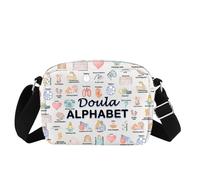 Doula Gift - Borsa a tracolla con lettera dell'alfabeto, regalo di ringraziamento, regalo di laurea, per ostetriche, infermiere e ginecologi, Borsa Doula, Medium