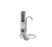 Doulton Sistema Di Filtrazione Dell'Acqua Da Banco 10" D-CS Con Cartuccia Biotect Ultra Ceramic | Finitura Cromata | Riduce I Contaminanti | Facile Da Installare E Portatile | Certificato NSF