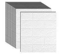 Doumneou 15 pezzi - Adesivo 3D mattone adesivo fai da te impermeabile schiuma carta da parati camera cucina tetto soffitto sfondo parete -A