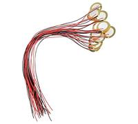 Doumneou 15 pezzi di ricambio 27 mm dischi piezoelettrici con fili microfono a tamburo per chitarra acustica