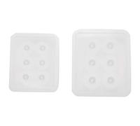 Doumneou 2 perline sferiche in silicone con fori, rotonde in resina epossidica, per gioielli, argilla polimerica, sapone, cabochon, pietre preziose, diametro 12 mm, 16 mm (sfera sferica da 2 pezzi)