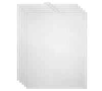 Doumneou 20 fogli di tela a rete in plastica per ricamo, in filato acrilico, progetti a maglia e uncinetto (25 x 33 cm)