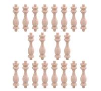 Doumneou 20 pezzi 7,6 x 1,8 cm di faggio non verniciato legno non mandrini balaustra ristorante decorazione riparazione decorazione