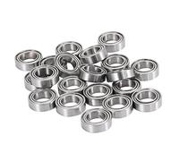 Doumneou 20 Pezzi MR106-ZZ Cuscinetto 6X10X3Mm Cuscinetto a Sfere Schermato in Metallo Prelubrificato con Cuscinetto a Sfere A Grasso