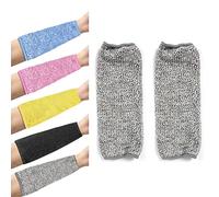 Doumneou 5 paia di manicotti di protezione per braccia e avambracci, resistenti a tagli e ustioni, per sottili e lividi, 21 cm