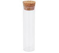 Doumneou 50 pz/confezione da 25 x 95 mm a fondo piatto per tè in plastica provetta Drosophila fiale con tappi in sughero