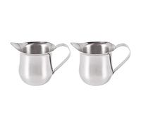 Doumneou Confezione da 2 Lattiere Piccole Bricchetti Latte in Acciaio Inox da 85 g per Latte