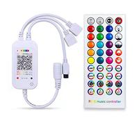 Doumneou Controller LED Bluetooth DC5-24V + 40 Controllo APP e Sincronizzazione Musica RGB IR RF per Luce LED RGB 5050 3528
