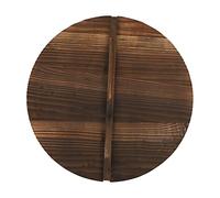 Doumneou Coperchio per pentola in legno multifunzionale da , con manico e coperchio anti-scottatura, 40 cm