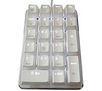 Doumneou Numerico Meccanico Retroilluminato 21 con Interruttori Blu Ciliegio per Computer Desktop Portatile