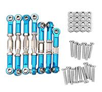 Doumneou per 144001 1/14 RC Parti di Ricambio Auto Metallo Collegamento Servo Asta Sterzo Rod Cravatta Asta Set di Aste, Blu