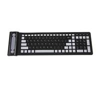 Doumneou Portatile Mini Flessibile Fino Impermeabile Lavabile Silicone Tastiera Fili con Ricevitore USB per PC Laptop Computer