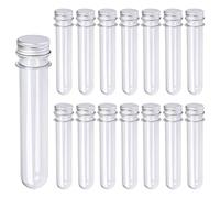 Doumneou Prova di Plastica 30 Pezzi SeRies 40ML con Tappi a Vite Tubi di Recipio Trasparenti Riutilizzabili Tubo di Prova Trasparente
